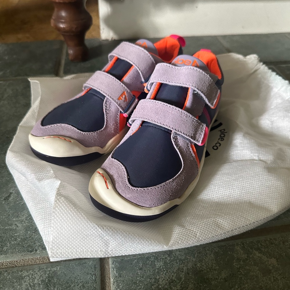 Kids' PLAE Purple and Navy Sneakers